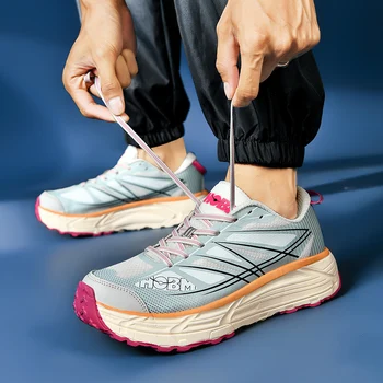 Мъжки обувки мода случайни удобни без хлъзгане 2024 пролетна дишаща платформа катерене на открито мъжки буци маратонки плюс размер