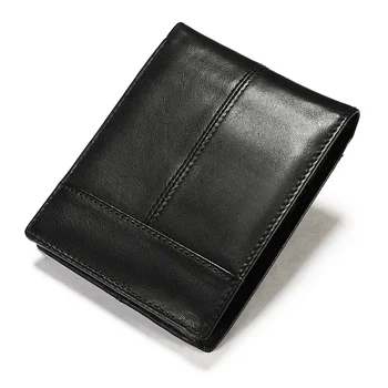 мъжки портфейл естествена кожа чанта за мъже кредит catrd притежател къс портфейл мъжки тънък монета чантата мъжки пари чанти 8064