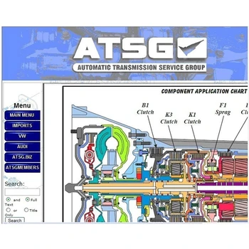 Най-новите автоматични трансмисии Сервизна група Информация за ремонт ATSG Auto Repair Software Ръчна диагностика Български