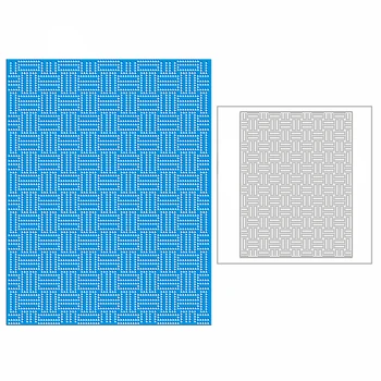 Нов 2021 Петнист ленен тъкачен панел Метални режещи щанци за DIY Скрапбукинг и създаване на карти Фон Релефни занаяти Без печат