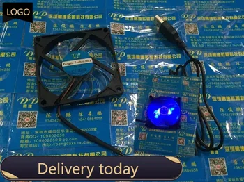 нов 8015 80MM 8cm 80 * 80 * 15mm вентилатор 5V безшумен вентилатор със син LED USB конектор