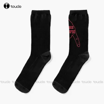 Нови рога надолу чорапи момиче чорапи персонализирани потребителски унисекс чорапи за възрастни тийнейджър чорапи Хелоуин Коледа подарък