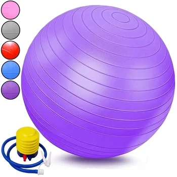 Пилатес топка йога топки стабилност против хлъзгане-разрушаване упражняване топки с помпа баланс топка за офис Начало тренировка Гимнастически салон бременност