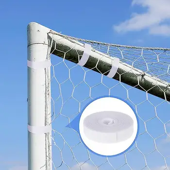 полиестерна прежда материал футбол гол нетни крепежни елементи лек водоустойчив футбол гол нетна закопчалка лента за малки