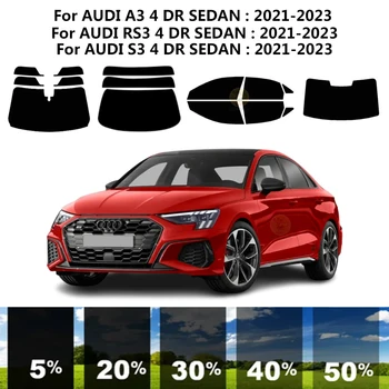 Предварително изрязана нанокерамика автомобил UV комплект за оцветяване на прозорци Автомобилно фолио за прозорци за AUDI S3 4 DR SEDAN 2021-2023