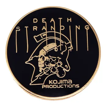 Приключенска игра Смърт Stranding емайл щифт череп лого брошка метална брошка значка мода бижута раница аксесоар подаръци
