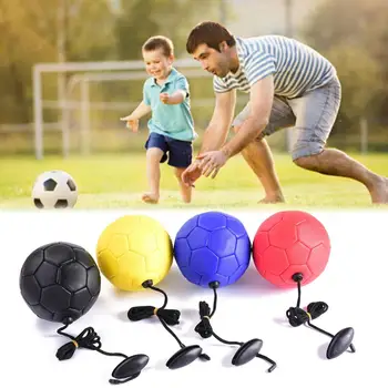 Размер 2 Футболна тренировъчна топка Футболна топка жонглиране чанта Деца Спомагателни Circling колан Детски футбол обучение Kick Soccer Trainer