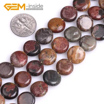 разнообразни размери монета Пикасо Ясперс Естествени скъпоценни камъни мъниста за бижута вземане на мъниста DIY 15