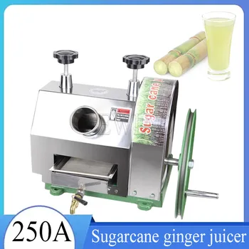  Ръчна машина за сокоизстисквачка за захарна тръстика от неръждаема стомана Търговско разделяне на шлака сок тръстика Преса за трошачка