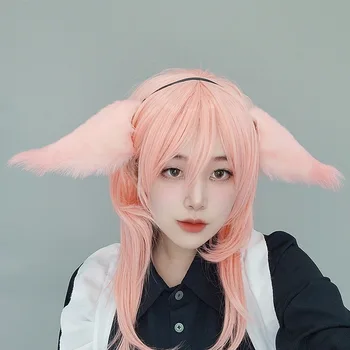 Ръчно изработени Genshin Impact Yae Miko Ears Шапка Сладък Лолита аниме игра Хелоуин подпори Космати плюшени лисица косплей лента за глава
