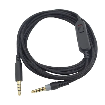Сменяем преносим аудио кабел за контрол на силата на звука 3.5mm вграден ням aux черен подвижен кабел Wire Cloud