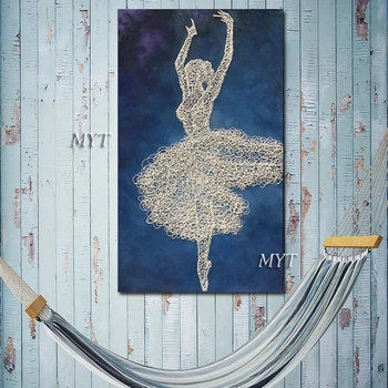 спалня декорация ръчно изработени момиче танци балет живопис с маслени бои акрилни изкуство стена картина за къща платно абстрактни произведения на изкуството без рамка