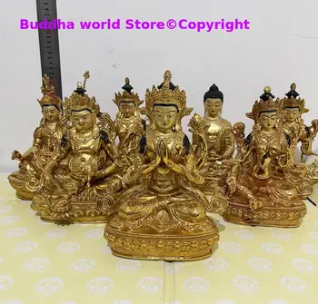 специална оферта # НАЧАЛО Храм Поклонение позлата МЕД Статуя на Буда Шакямуни Гуру Ринпоче Тара гуанин богиня Бог на богатството