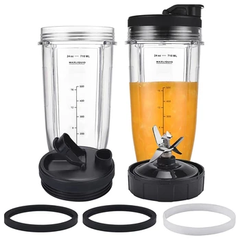 Топ продажба замяна 24Oz за Nutri Ninja Blender Cup, 24Oz чаши със 7 перки подмяна екстрактор острие части за нинджа Auto IQ