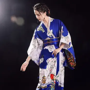 Традиционен японски кимоно Дамски японски стил пот сауна халат японски сцена костюм японски дрехи кимоно жена