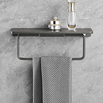 Удебелен рафт за тоалетна тоалетна стойка подвижна лента на стената кърпа бар съхранение рафт кърпа багажник баня кухненска кърпа държач