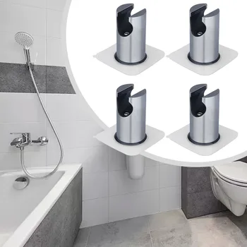 Универсален държач за душ от неръждаема стомана без удар Регулируема скоба Дюза за окачване на седалката Аксесоари за баня