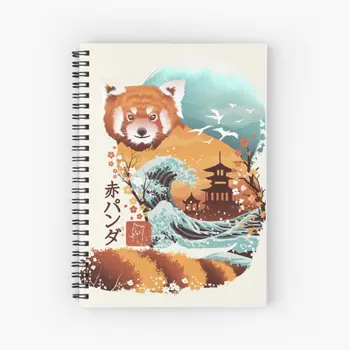 червена панда спирална тетрадка 120 страници смешно животински модел дневник книга за деца рожден ден парти подарък училище офис учебни пособия